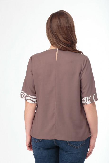 Блузка Anelli 674 коричневые тона размер 50-60 #5