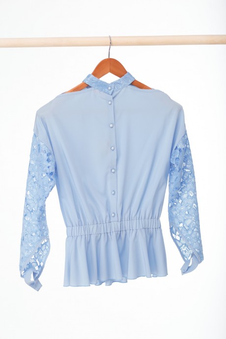 Блузка Anelli 495 голубой размер 44-54 #7