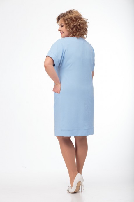 Платье Anelli 301 голубой размер 46-56 #4