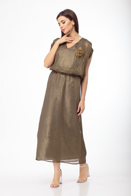 Платье Anelli 574 золотой размер 44-52 #1