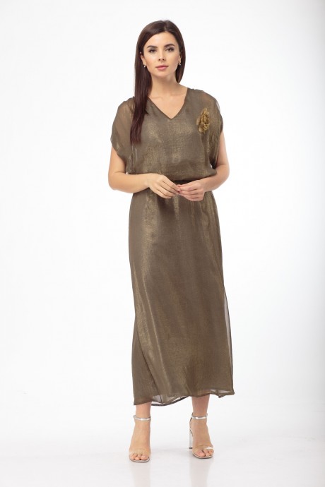 Платье Anelli 574 золотой размер 44-52 #2