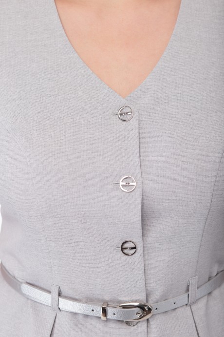 Костюм/комплект Anelli 690 серый жакет+юбка с пионами размер 48-58 #5