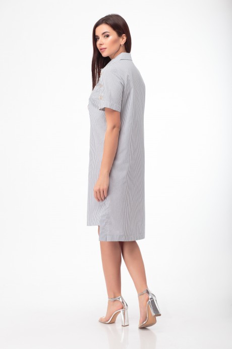 Платье Anelli 725 серая полоска размер 42-50 #5