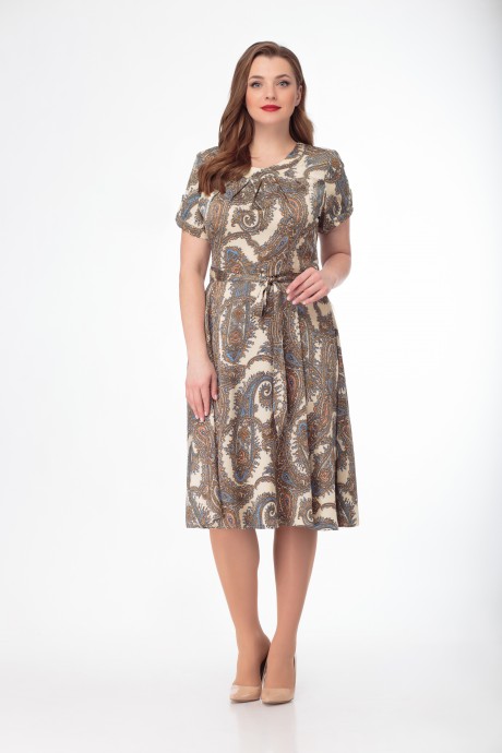 Платье Anelli 217 коричневые тона размер 48-56 #2