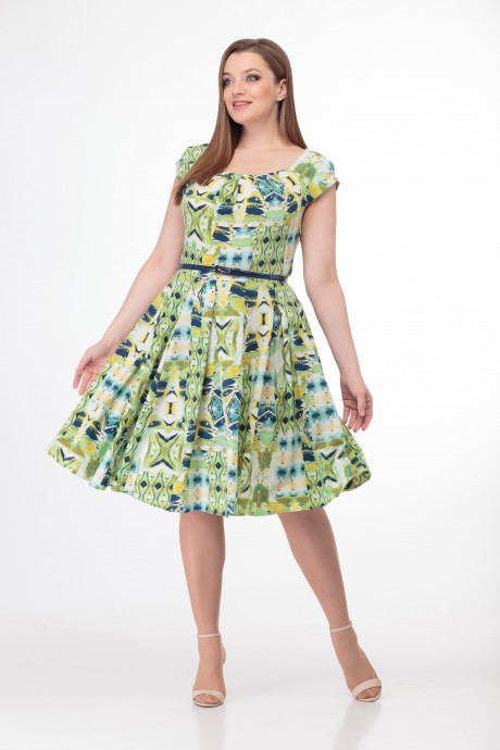 Платье Anelli 161 зеленые тона размер 48-54 #1