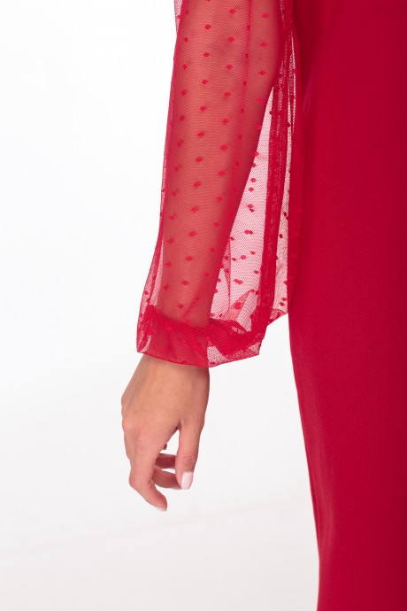 Вечернее платье Anelli 450 фуксия с рукавчиками сетка размер 56-62 #4