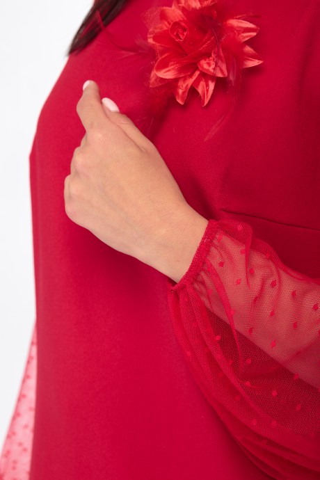 Вечернее платье Anelli 450 фуксия с рукавчиками сетка размер 56-62 #6