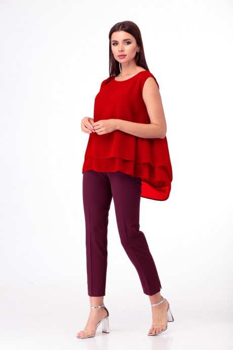Блузка Anelli 809 красный размер 42-52 #2