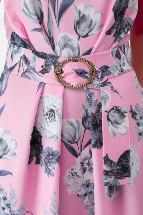 Платье Anelli 696 розовые тона с цветами размер 46-52 #6