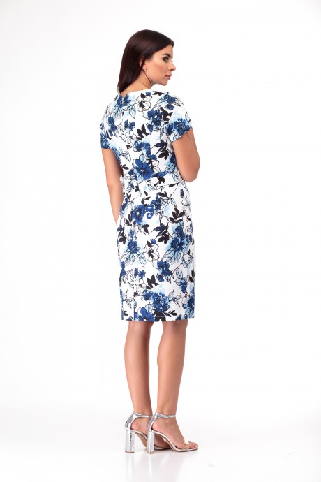 Платье Anelli 498 сине-белые тона с принтом размер 48-54 #3