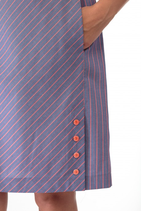 Платье Anelli 853 фиолетовые тона с полоской размер 44-58 #5