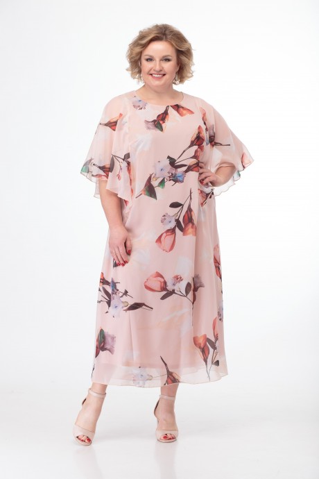 Платье Anelli 679 персиковые (розовые) тона размер 52-62 #2