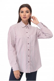 Рубашка Anelli 893 с бордо полосками #1