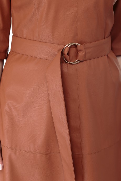 Платье Anelli 801 оранж эко-кожа размер 48-54 #3