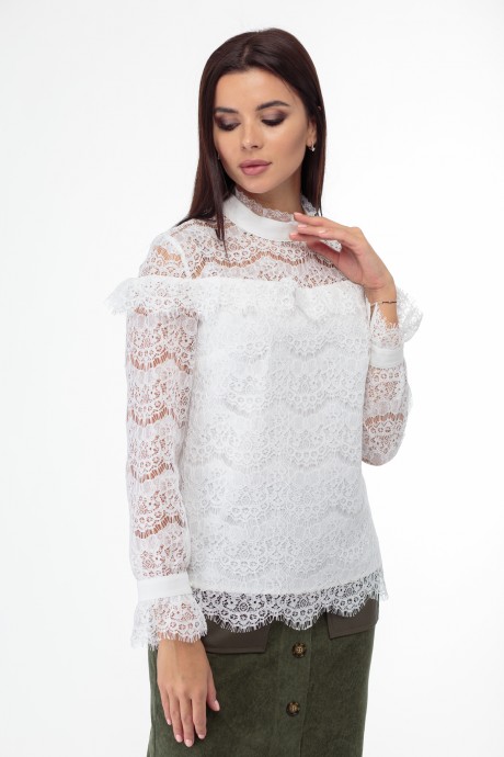 Блузка Anelli 933 белое кружево размер 44-56 #8
