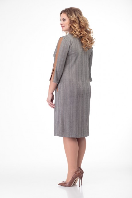 Платье Anelli 899 серый с капучино размер 52-60 #2