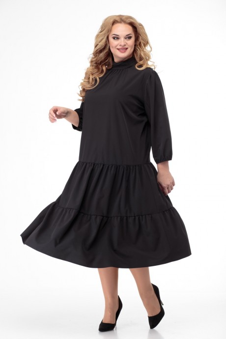 Платье Anelli 846 чёрный размер 50-56 #1
