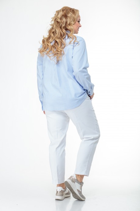 Рубашка Anelli 893 голубая полоска размер 46-56 #3