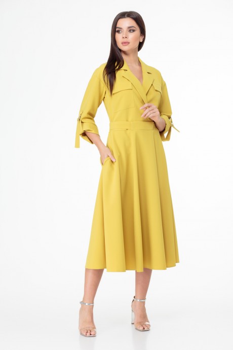 Платье Anelli 985 жёлтые тона размер 46-54 #7