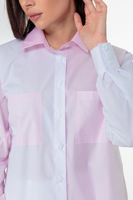 Рубашка Anelli 893 бело-розовые тона размер 46-50 #4