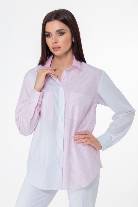 Рубашка Anelli 893 бело-розовые тона размер 46-50 #5