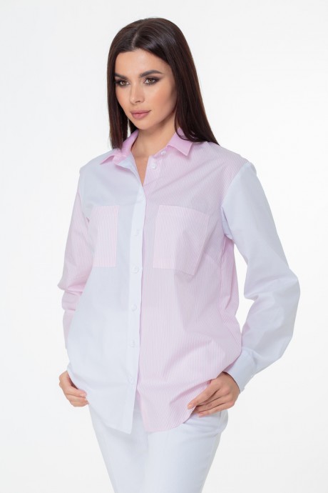Рубашка Anelli 893 бело-розовые тона размер 46-50 #8