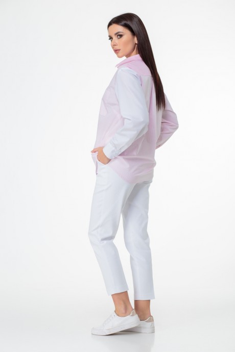 Рубашка Anelli 893 бело-розовые тона размер 46-50 #10