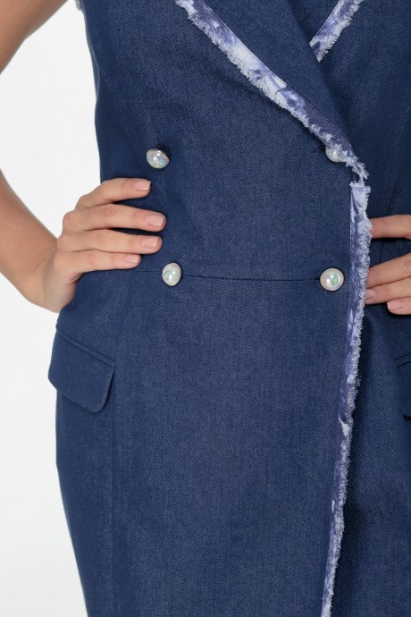 Платье Anelli 841 синий джинс размер 42-52 #3