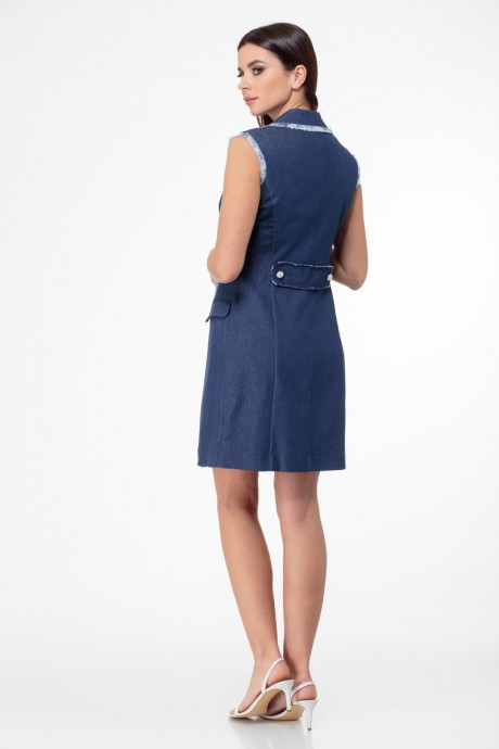 Платье Anelli 841 синий джинс размер 42-52 #8