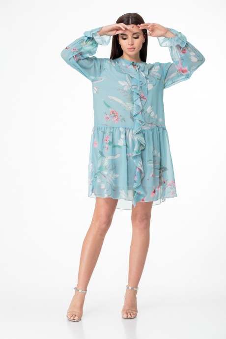 Платье Anelli 1019 бирюза размер 44-52 #3