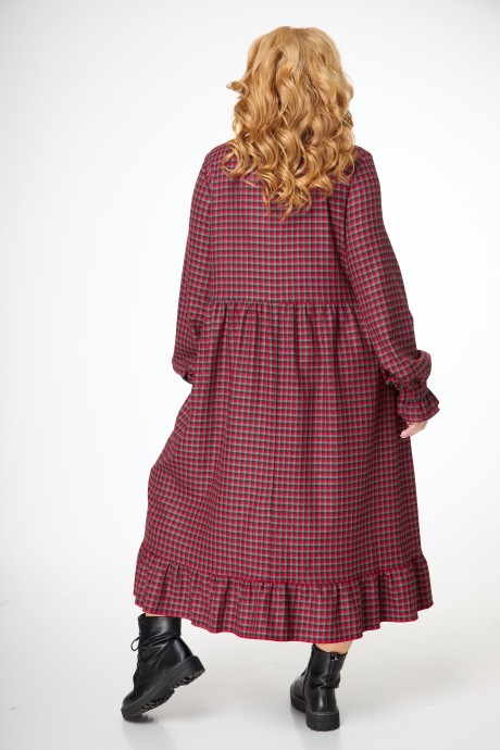 Платье Anelli 977 красный размер 48-54 #5