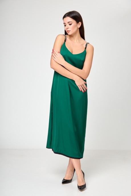 Вечернее платье Anelli 1180 черно-зеленое размер 42-52 #4