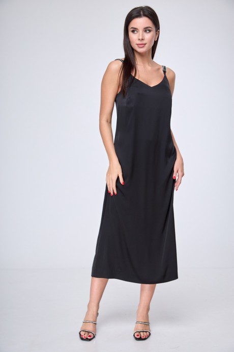 Вечернее платье Anelli 1180 двустороннее черный-фуксия размер 42-52 #7