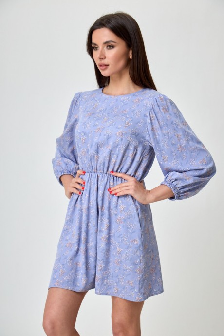 Платье Anelli 1235 голубой размер 42-52 #1