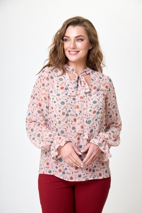 Блузка Anelli 1233 розовый размер 46-56 #2