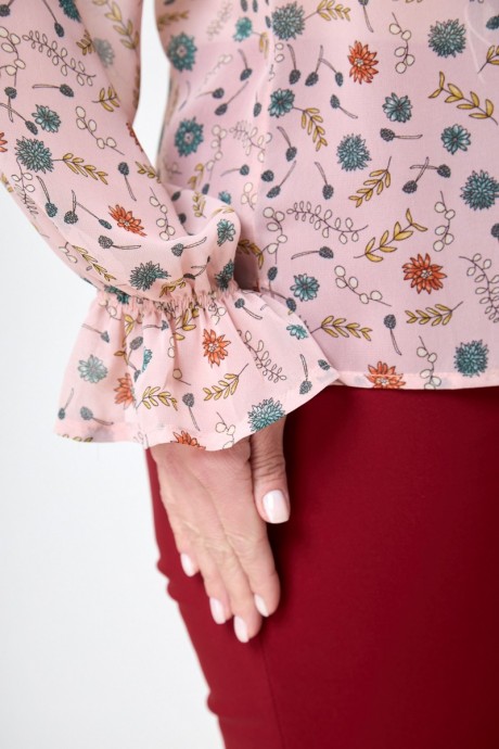 Блузка Anelli 1233 розовый размер 46-56 #4