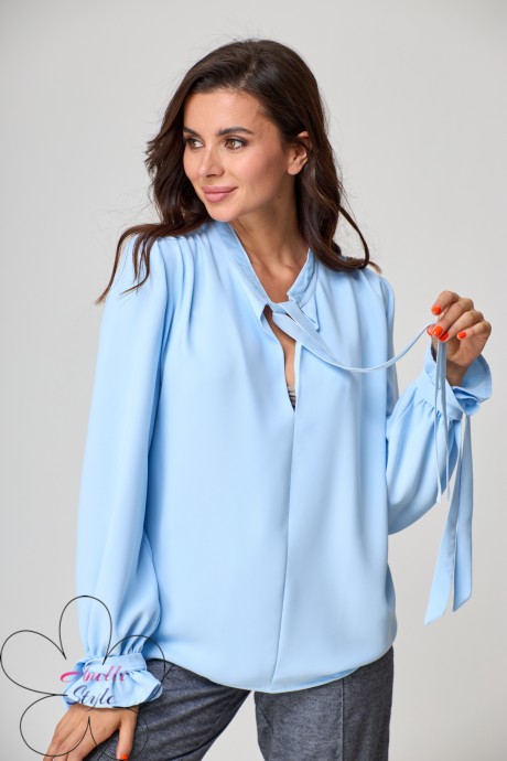 Блузка Anelli 828 голубой размер 44-54 #1