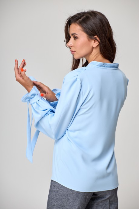 Блузка Anelli 828 голубой размер 44-54 #7