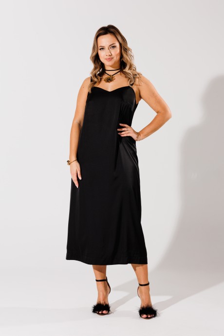 Платье Anelli 1180.1 изумруд,черный размер 50-58 #5