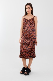 Платье Anelli 1390 терракот зебра #1