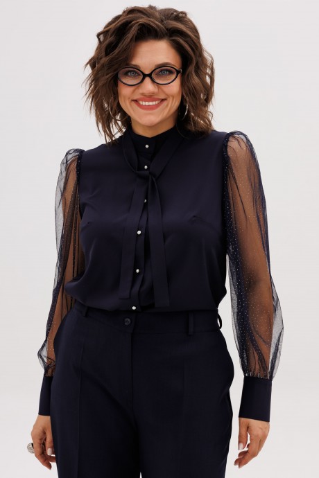 Блузка Anelli 1710 темно-синий размер 44-50 #2