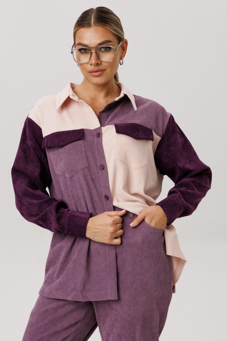 Рубашка Anelli 1748 сирень размер 44-58 #1