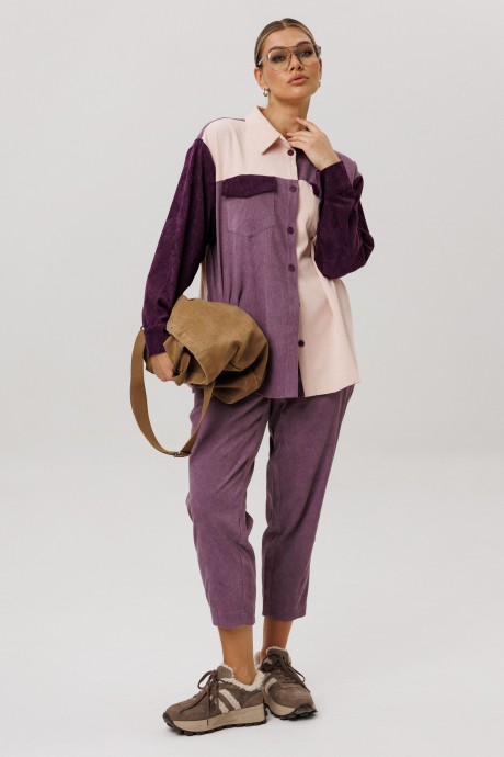 Рубашка Anelli 1748 сирень размер 44-58 #4