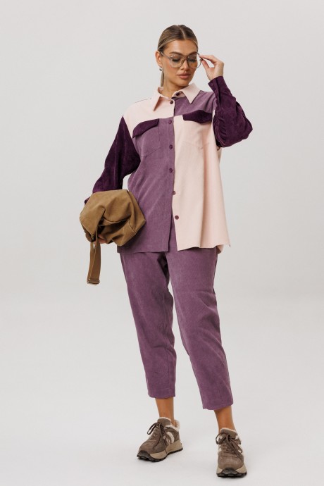 Рубашка Anelli 1748 сирень размер 44-58 #6