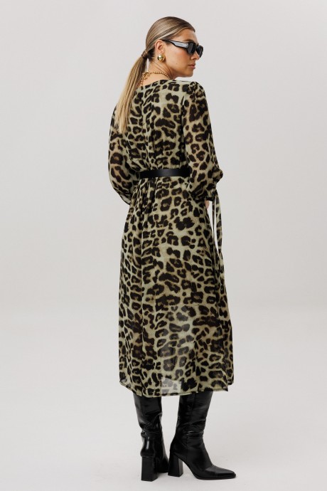Платье Anelli 1733 зеленый леопард размер 50-62 #9