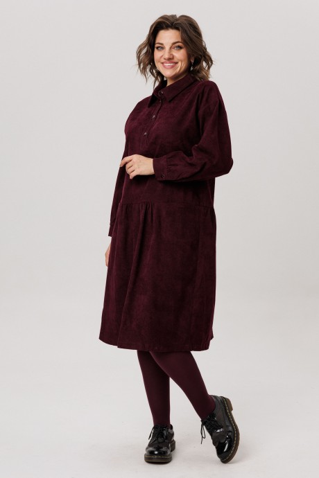 Платье Anelli 1730 бордовый размер 48-54 #5
