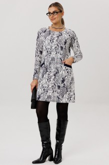 Платье Anelli 1750 белый,синий #1