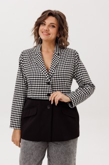 Жакет (пиджак) Anelli 1756 черно-белый