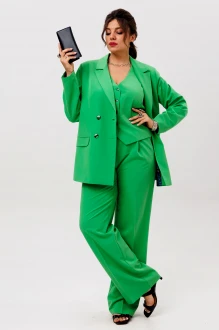 Брючный костюм Anelli 1642 тройка зеленый