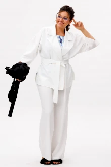 Брючный костюм Anelli 1672 тройка белый